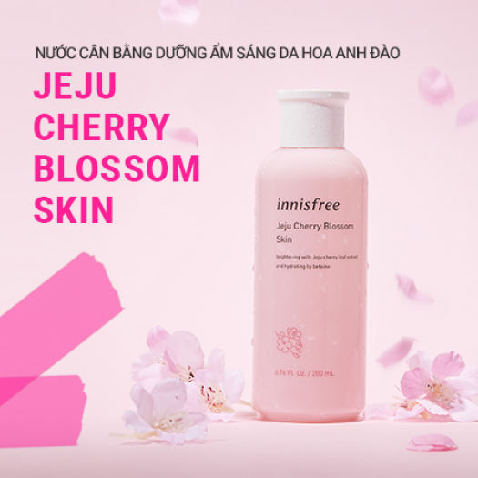 Thiết kế bao bì của Toner Innisfree Jeju Cherry Blossom Skin