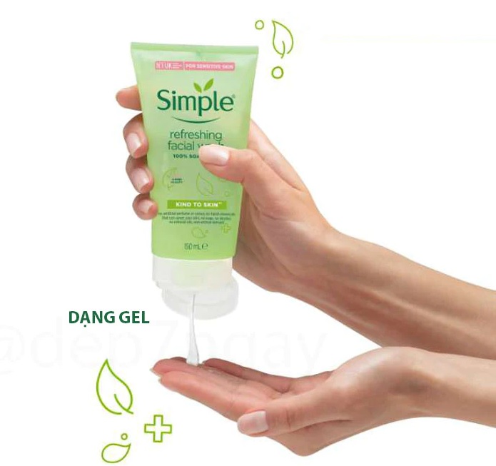 Kết cấu của Simple Kind To Skin Refreshing Facial Wash
