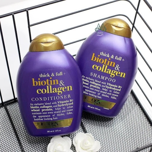 Bộ dầu gội & xả Biotin Collagen Thick & Full OGX