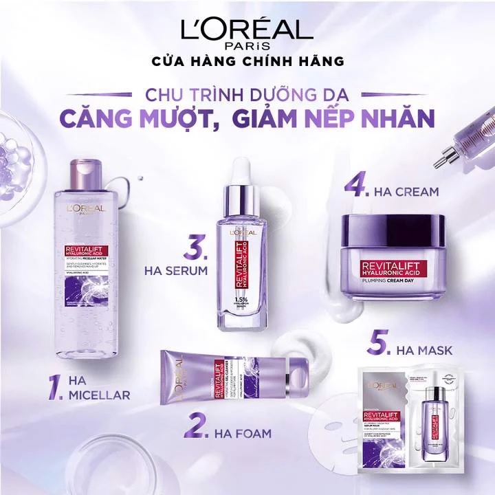 Tẩy trang L’Oreal Tím 3in1 Micellar Water