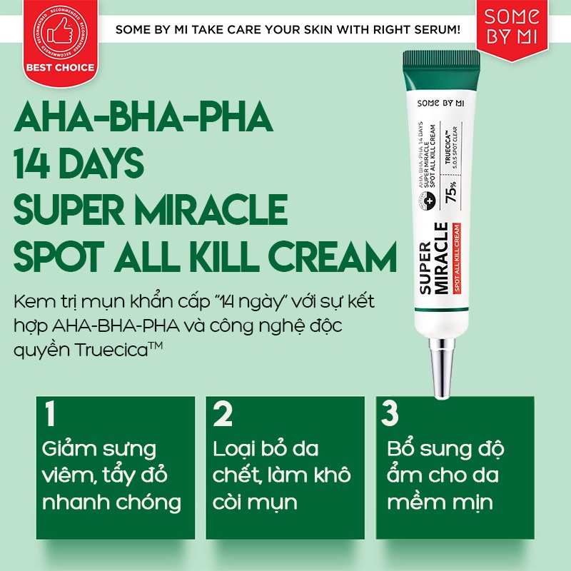 Kem Chấm Mụn Some By Mi Super Miracle Spot All Kill Cream 