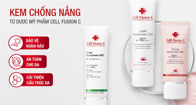 Kem chống nắng cell fusion C review Laser Sunscreen 100