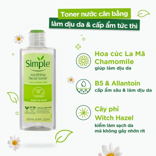  Simple Kind To Skin Soothing Facial Toner