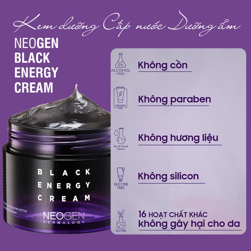    Công dụng của Neogen Dermalogy Black Energy Cream