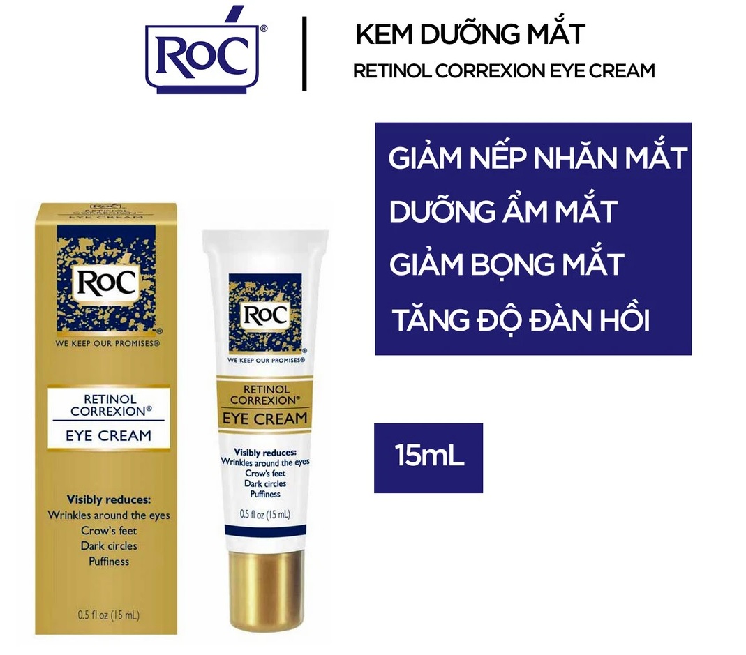 Công dụng của Kem mắt RoC Retinol Correxion Eye Cream