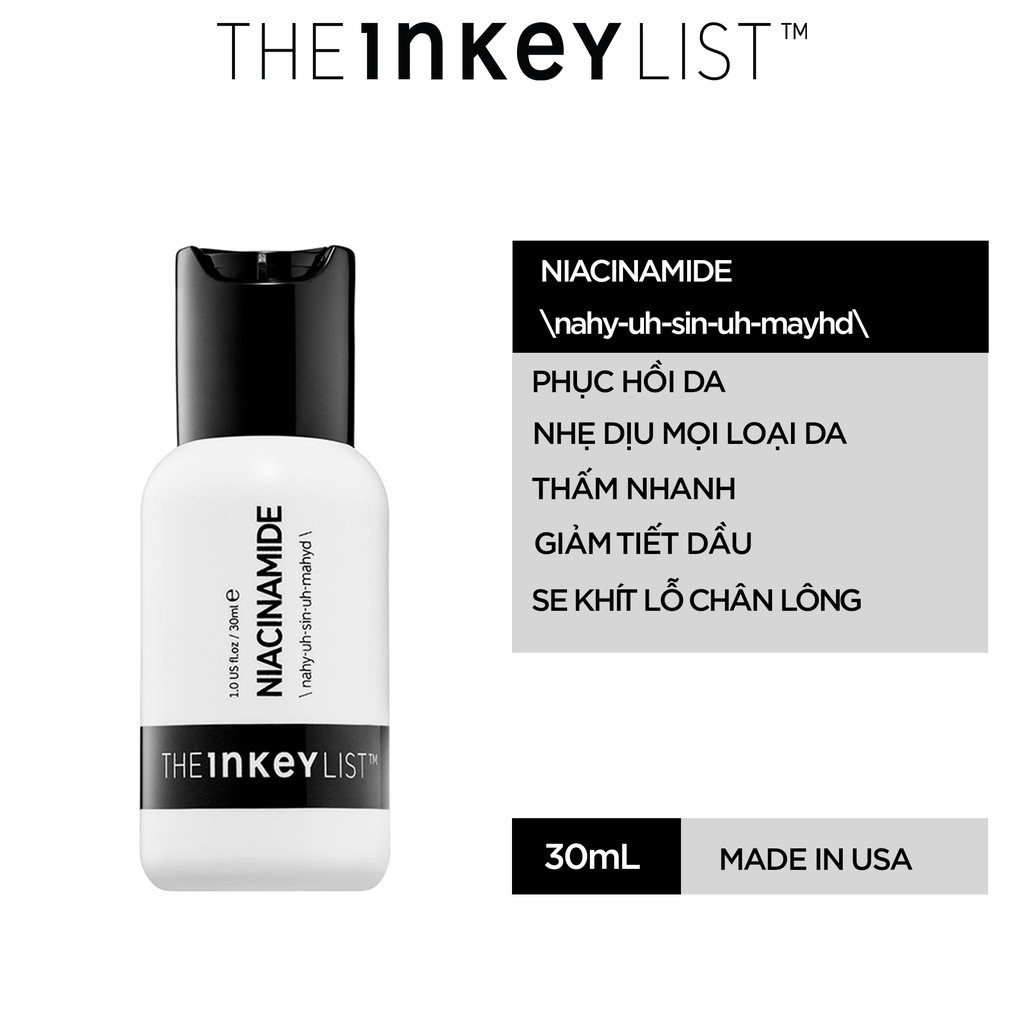The inkey list niacinamide B3 thu nhỏ lỗ chân lông, kiềm dầu